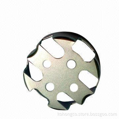 Stamped galvanized iron basket with zinc-plated surface finish